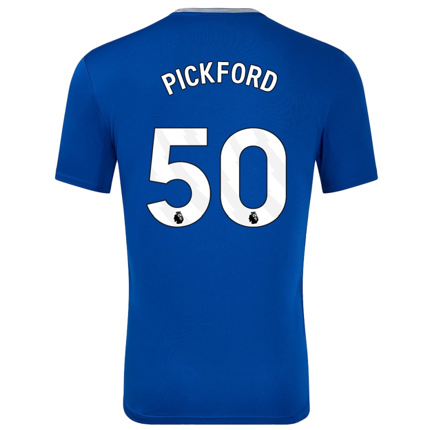 Niño Fútbol Camiseta George Pickford #50 Azul Con 1ª Equipación 2024/25