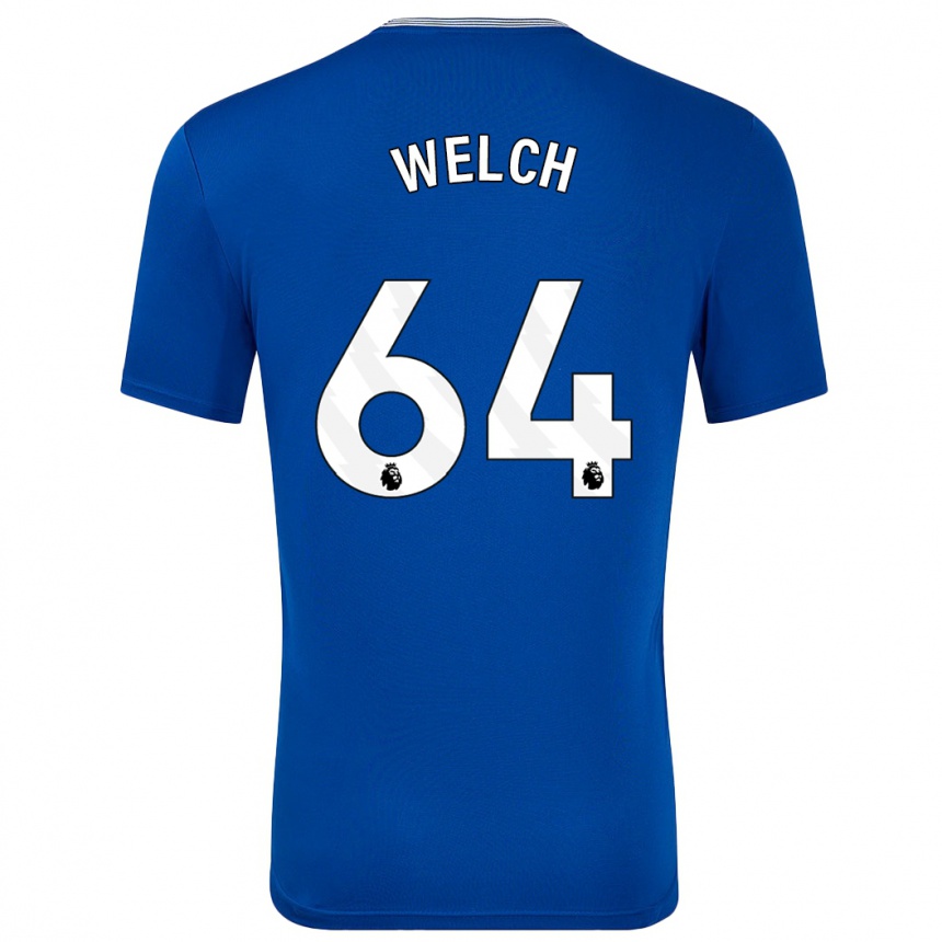 Niño Fútbol Camiseta Reece Welch #64 Azul Con 1ª Equipación 2024/25