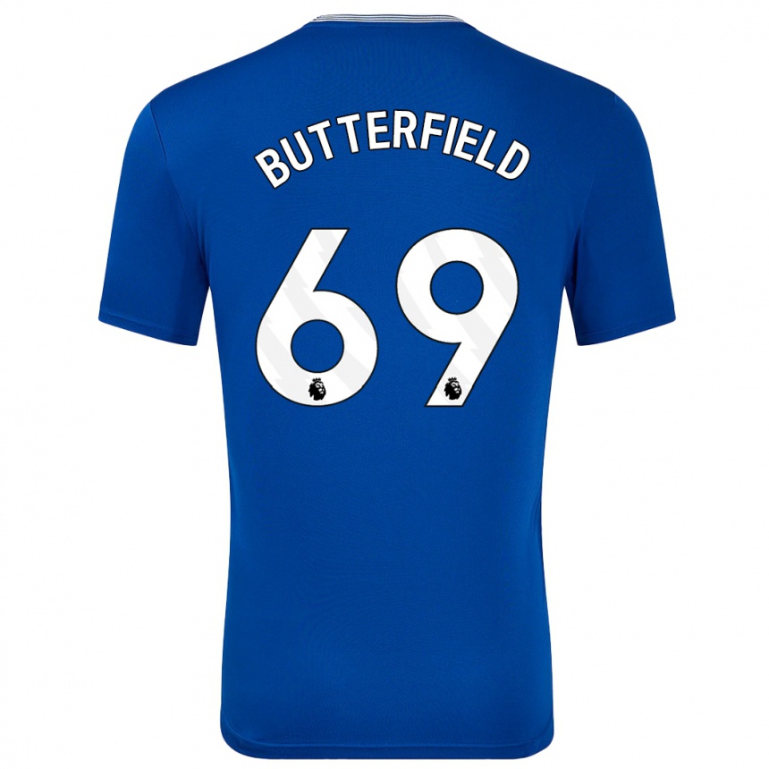 Niño Fútbol Camiseta Luke Butterfield #69 Azul Con 1ª Equipación 2024/25