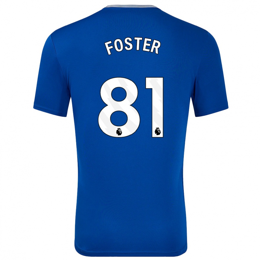 Niño Fútbol Camiseta Harvey Foster #81 Azul Con 1ª Equipación 2024/25