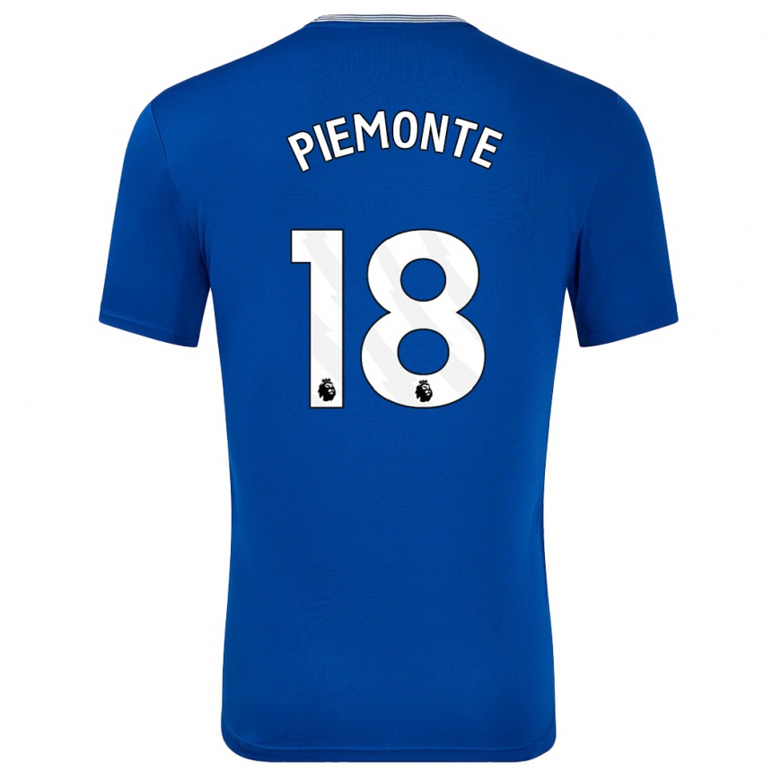 Niño Fútbol Camiseta Martina Piemonte #18 Azul Con 1ª Equipación 2024/25