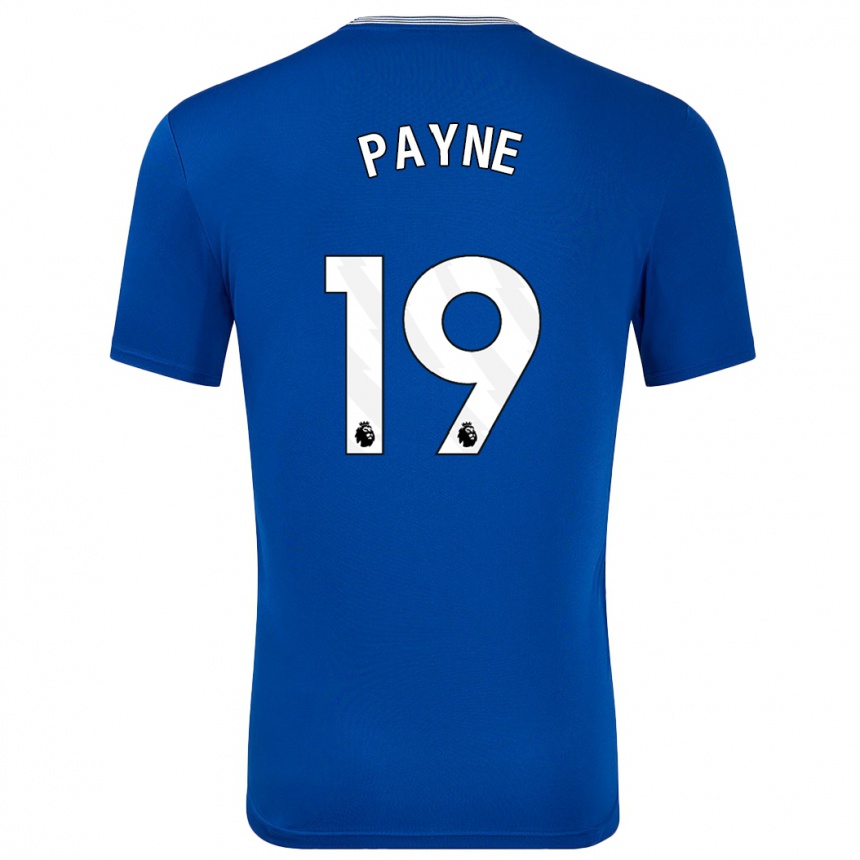 Niño Fútbol Camiseta Heather Payne #19 Azul Con 1ª Equipación 2024/25