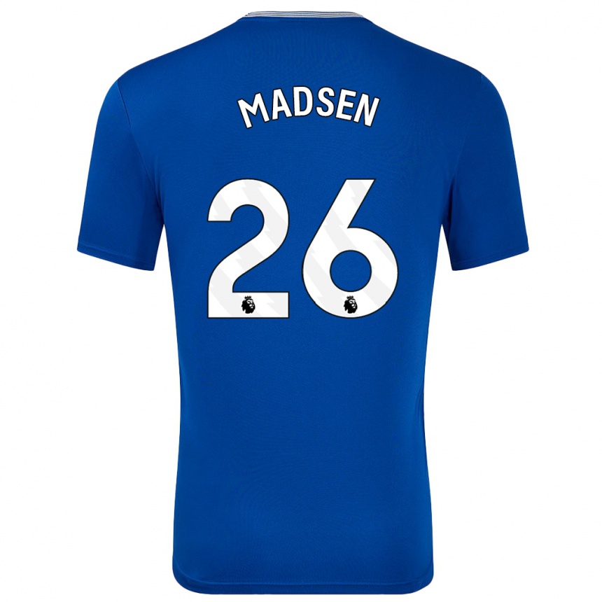 Niño Fútbol Camiseta Rikke Madsen #26 Azul Con 1ª Equipación 2024/25