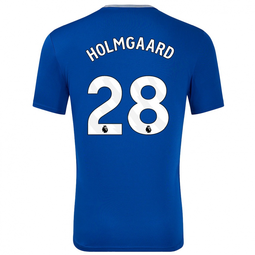 Niño Fútbol Camiseta Karen Holmgaard #28 Azul Con 1ª Equipación 2024/25