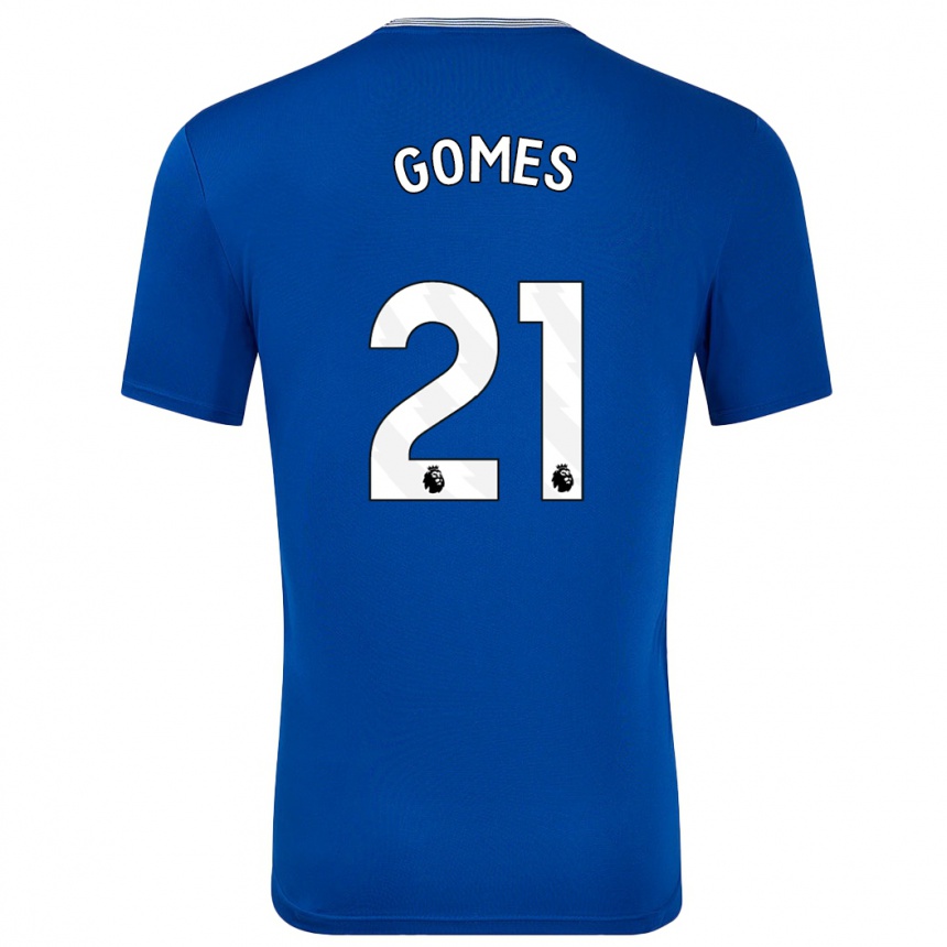 Niño Fútbol Camiseta André Gomes #21 Azul Con 1ª Equipación 2024/25