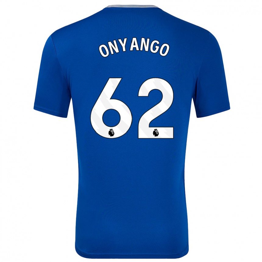 Niño Fútbol Camiseta Tyler Onyango #62 Azul Con 1ª Equipación 2024/25