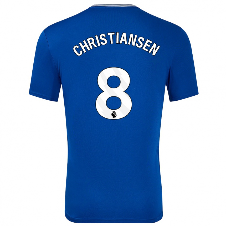 Niño Fútbol Camiseta Izzy Christiansen #8 Azul Con 1ª Equipación 2024/25