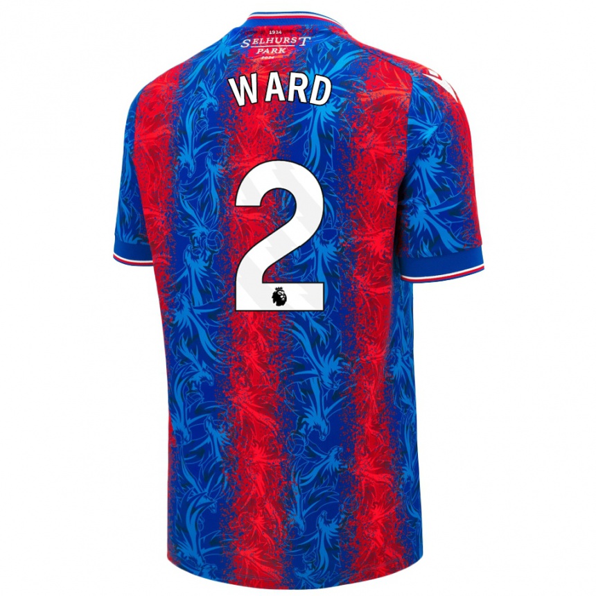 Niño Fútbol Camiseta Joel Ward #2 Rayas Rojas Y Azules 1ª Equipación 2024/25