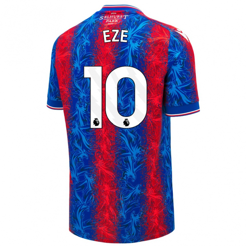 Niño Fútbol Camiseta Eberechi Eze #10 Rayas Rojas Y Azules 1ª Equipación 2024/25