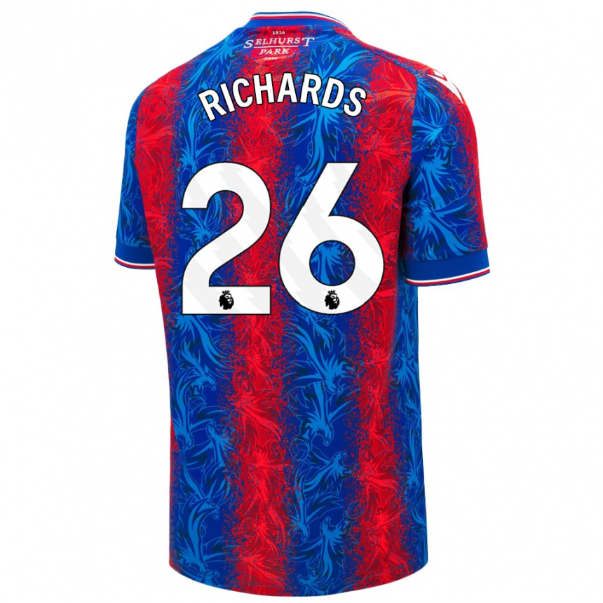 Niño Fútbol Camiseta Chris Richards #26 Rayas Rojas Y Azules 1ª Equipación 2024/25