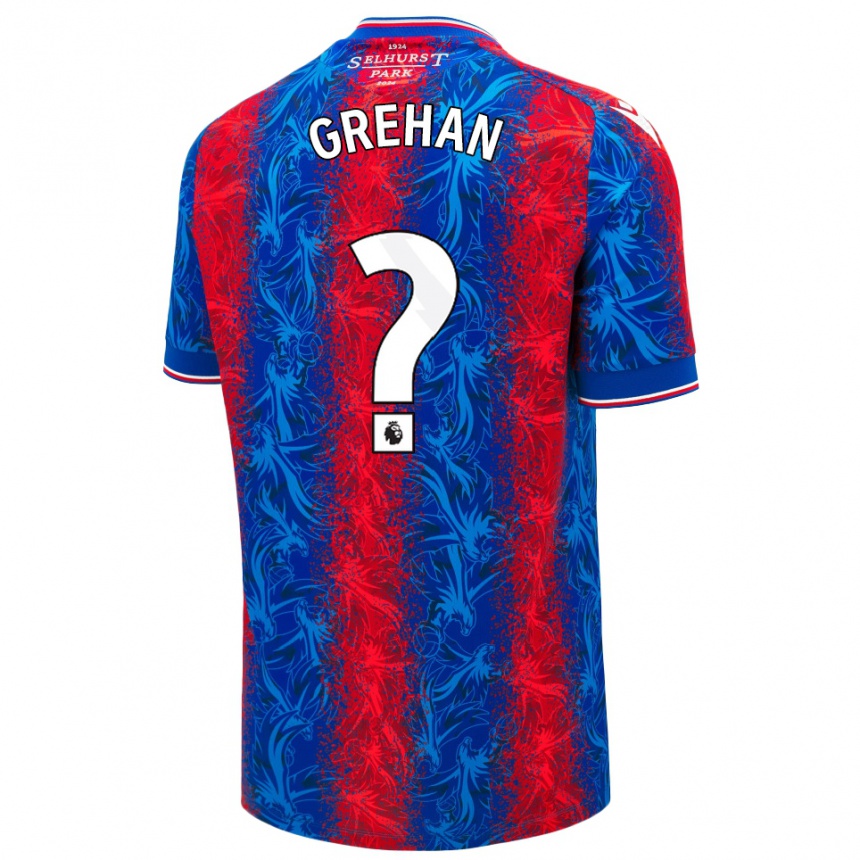 Niño Fútbol Camiseta Sean Grehan #0 Rayas Rojas Y Azules 1ª Equipación 2024/25