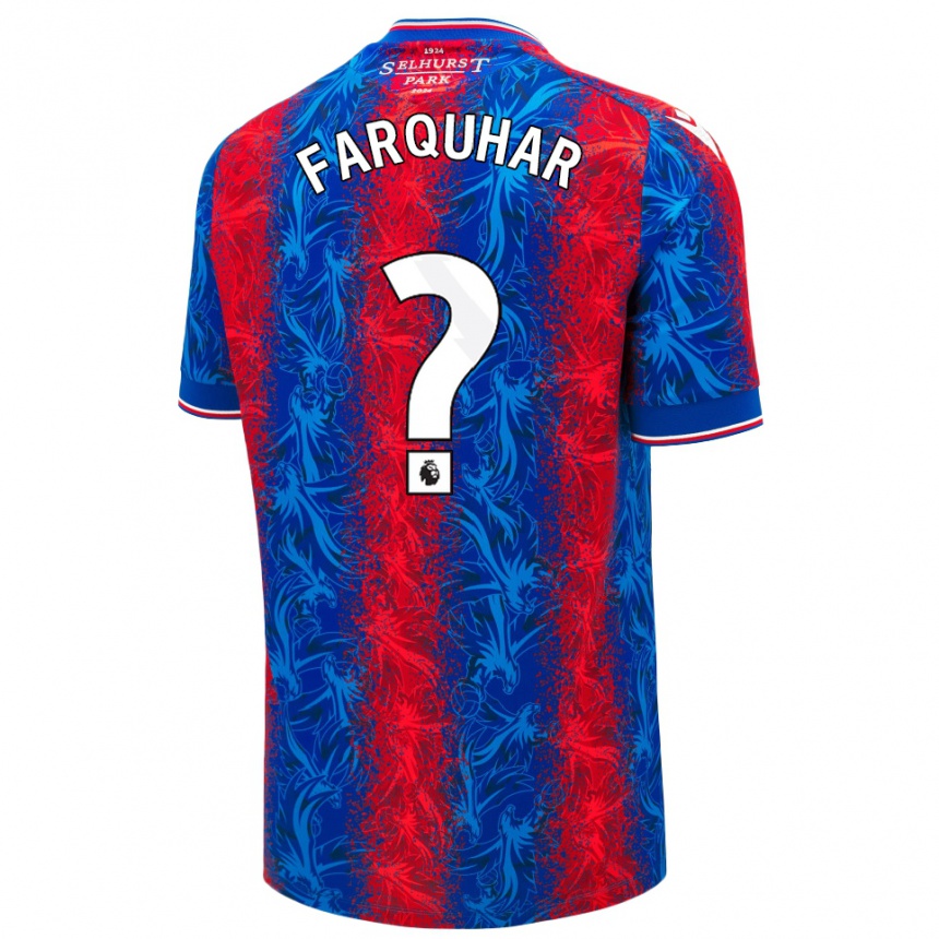 Niño Fútbol Camiseta Craig Farquhar #0 Rayas Rojas Y Azules 1ª Equipación 2024/25