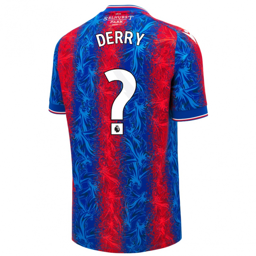 Niño Fútbol Camiseta Jesse Derry #0 Rayas Rojas Y Azules 1ª Equipación 2024/25