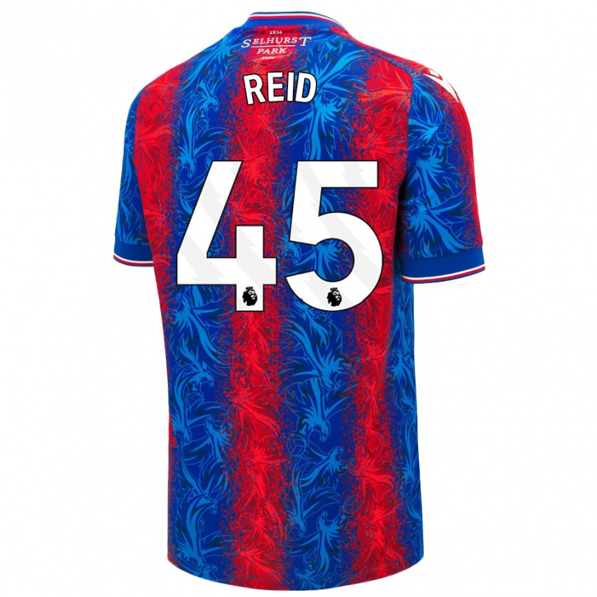 Niño Fútbol Camiseta Dylan Reid #45 Rayas Rojas Y Azules 1ª Equipación 2024/25