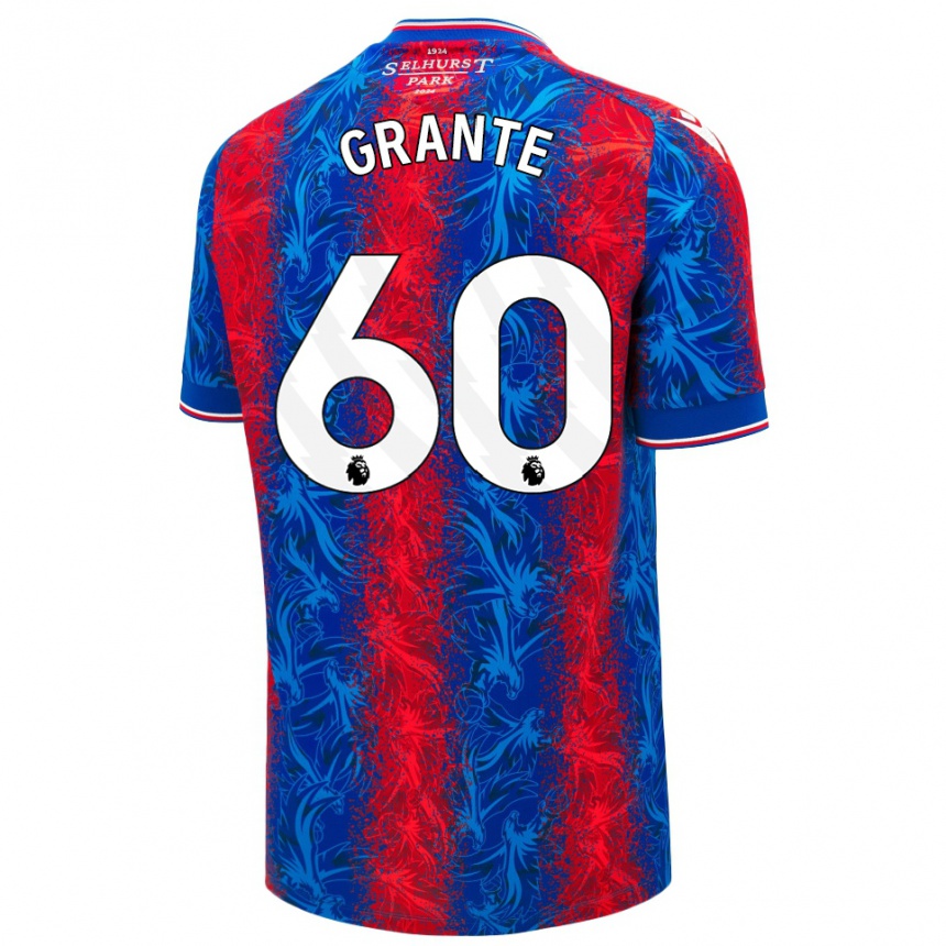 Niño Fútbol Camiseta Jake Grante #60 Rayas Rojas Y Azules 1ª Equipación 2024/25