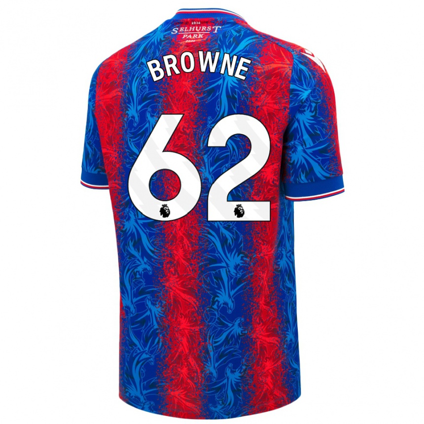 Niño Fútbol Camiseta Luke Browne #62 Rayas Rojas Y Azules 1ª Equipación 2024/25