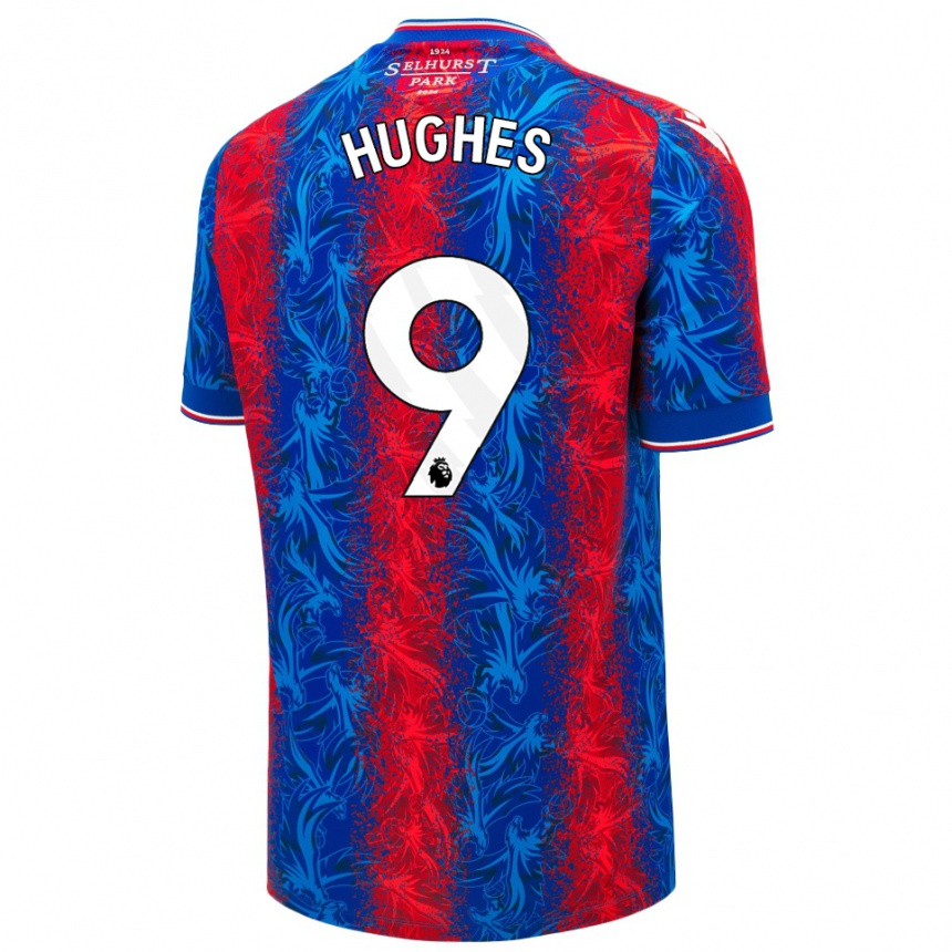 Niño Fútbol Camiseta Elise Hughes #9 Rayas Rojas Y Azules 1ª Equipación 2024/25