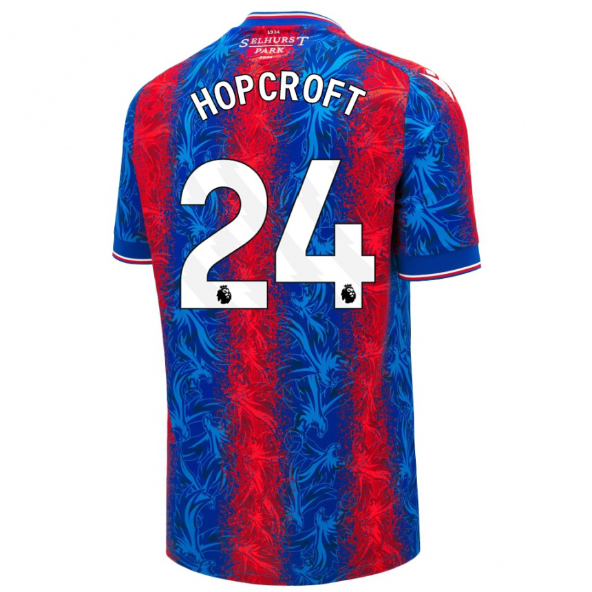 Niño Fútbol Camiseta Shanade Hopcroft #24 Rayas Rojas Y Azules 1ª Equipación 2024/25