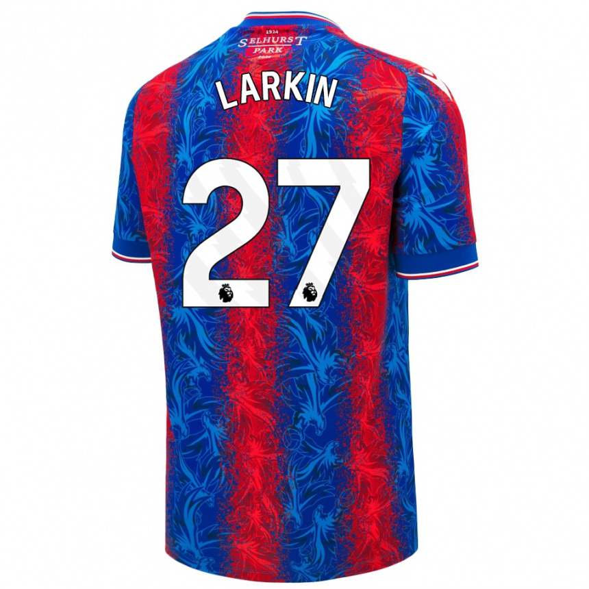 Niño Fútbol Camiseta Abbie Larkin #27 Rayas Rojas Y Azules 1ª Equipación 2024/25