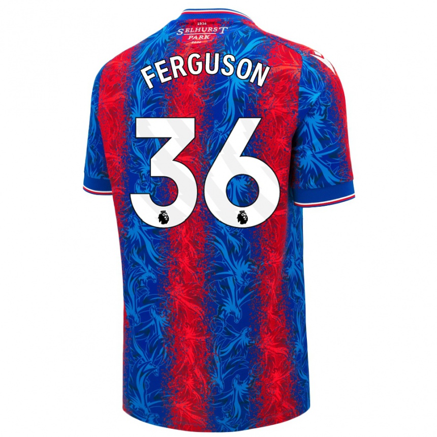 Niño Fútbol Camiseta Nathan Ferguson #36 Rayas Rojas Y Azules 1ª Equipación 2024/25