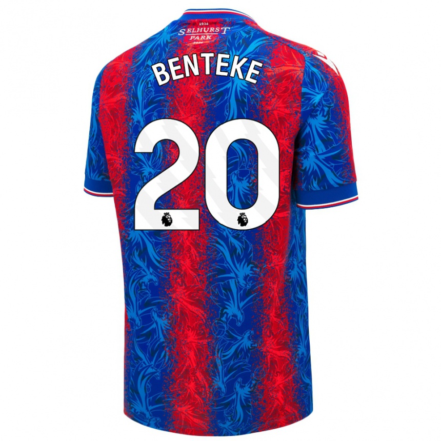 Niño Fútbol Camiseta Christian Benteke #20 Rayas Rojas Y Azules 1ª Equipación 2024/25