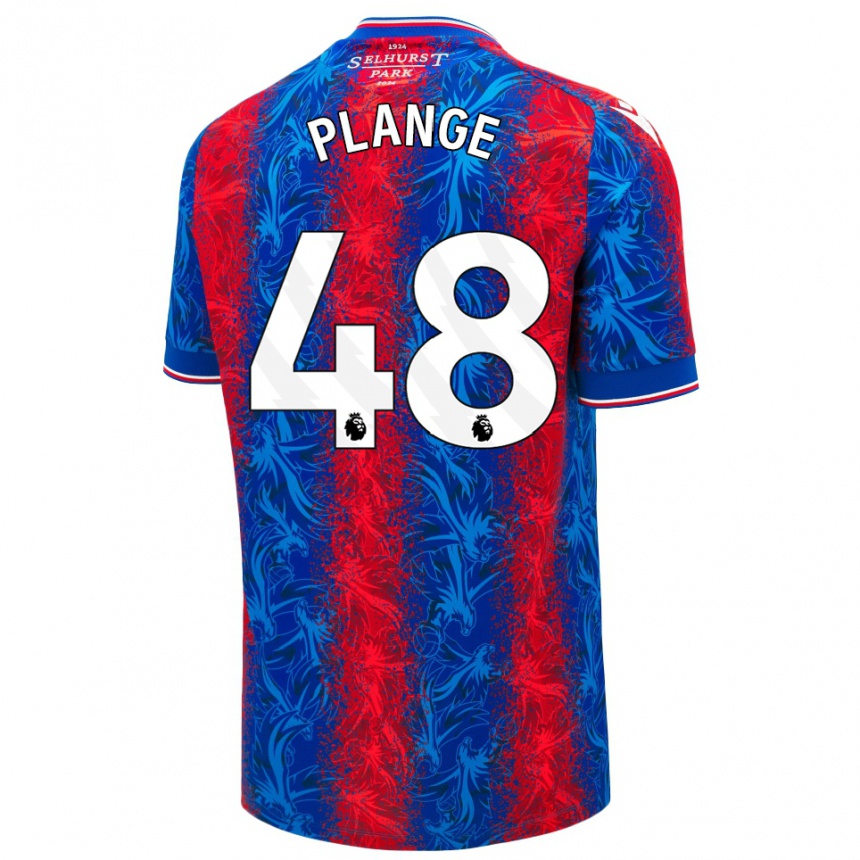 Niño Fútbol Camiseta Luke Plange #48 Rayas Rojas Y Azules 1ª Equipación 2024/25