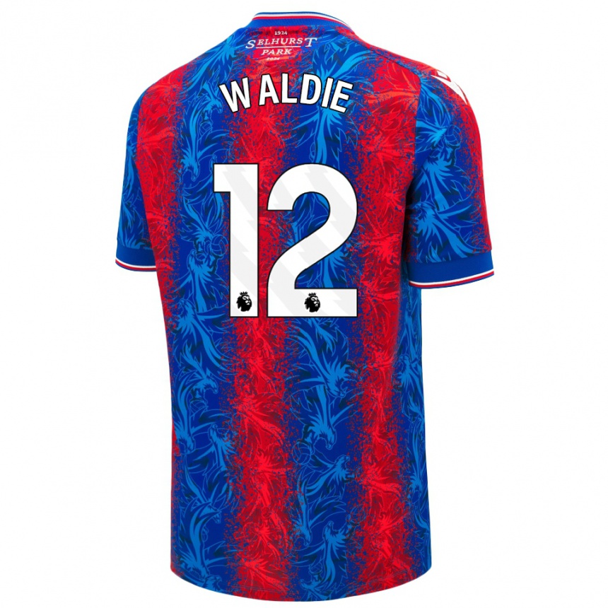 Niño Fútbol Camiseta Lizzie Waldie #12 Rayas Rojas Y Azules 1ª Equipación 2024/25