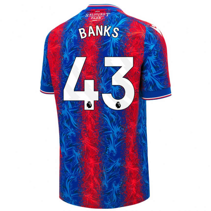 Niño Fútbol Camiseta Scott Banks #43 Rayas Rojas Y Azules 1ª Equipación 2024/25