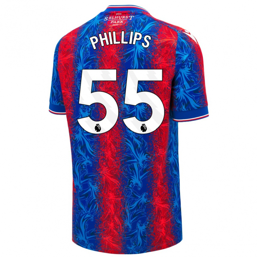 Niño Fútbol Camiseta Killian Phillips #55 Rayas Rojas Y Azules 1ª Equipación 2024/25