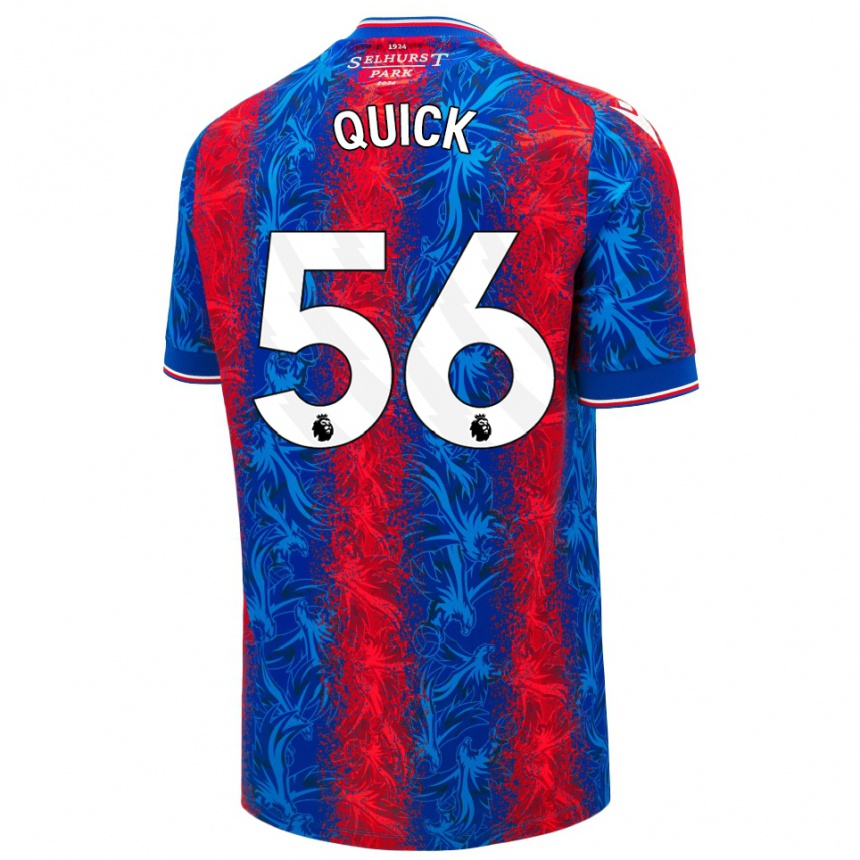 Niño Fútbol Camiseta Daniel Quick #56 Rayas Rojas Y Azules 1ª Equipación 2024/25