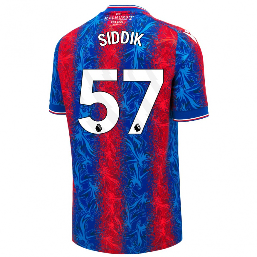 Niño Fútbol Camiseta Cardo Siddik #57 Rayas Rojas Y Azules 1ª Equipación 2024/25