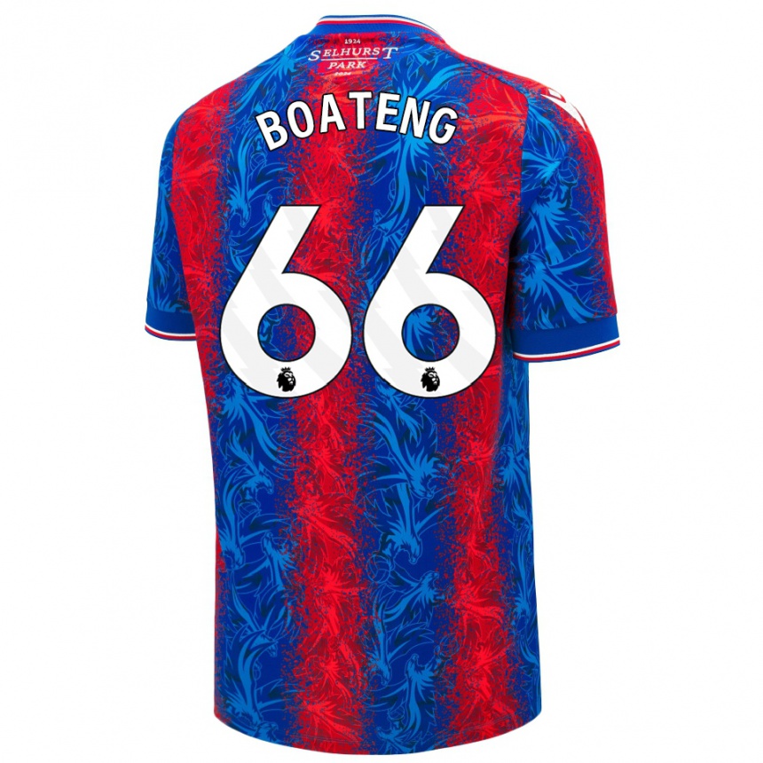 Niño Fútbol Camiseta David Boateng #66 Rayas Rojas Y Azules 1ª Equipación 2024/25