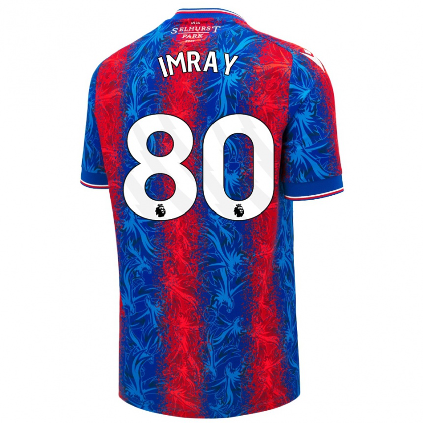 Niño Fútbol Camiseta Danny Imray #80 Rayas Rojas Y Azules 1ª Equipación 2024/25