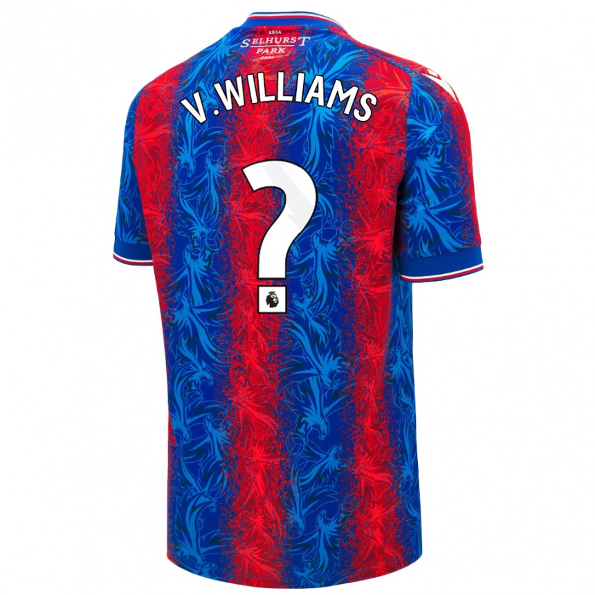 Niño Fútbol Camiseta Vonnte Williams #0 Rayas Rojas Y Azules 1ª Equipación 2024/25