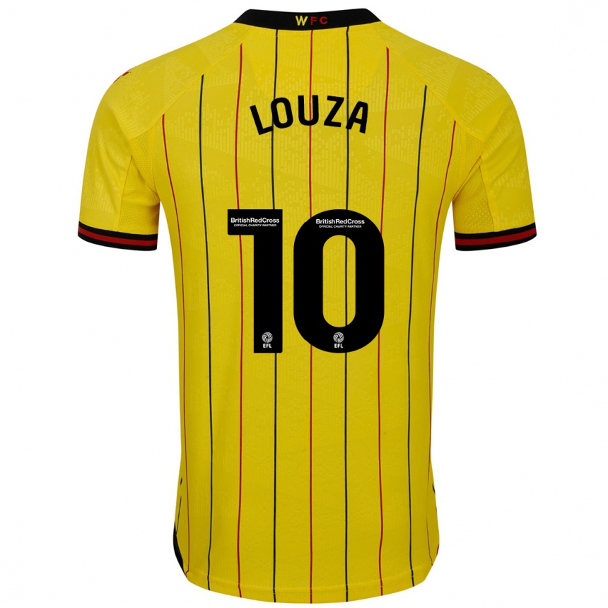 Niño Fútbol Camiseta Imrân Louza #10 Amarillo Negro 1ª Equipación 2024/25