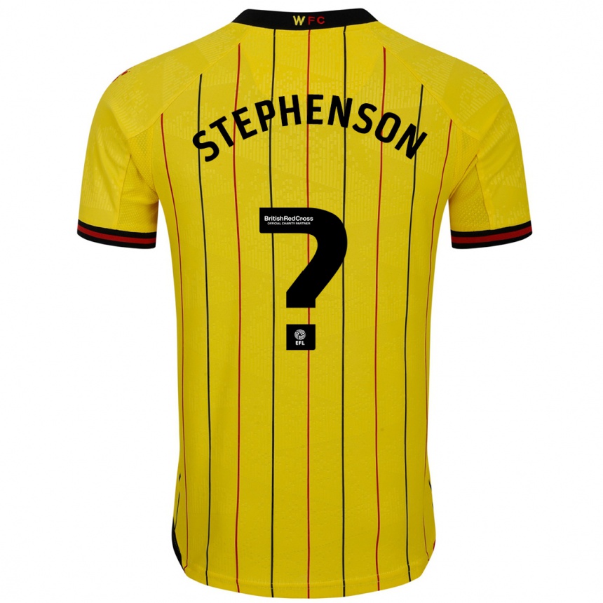 Niño Fútbol Camiseta Ollie Stephenson #0 Amarillo Negro 1ª Equipación 2024/25