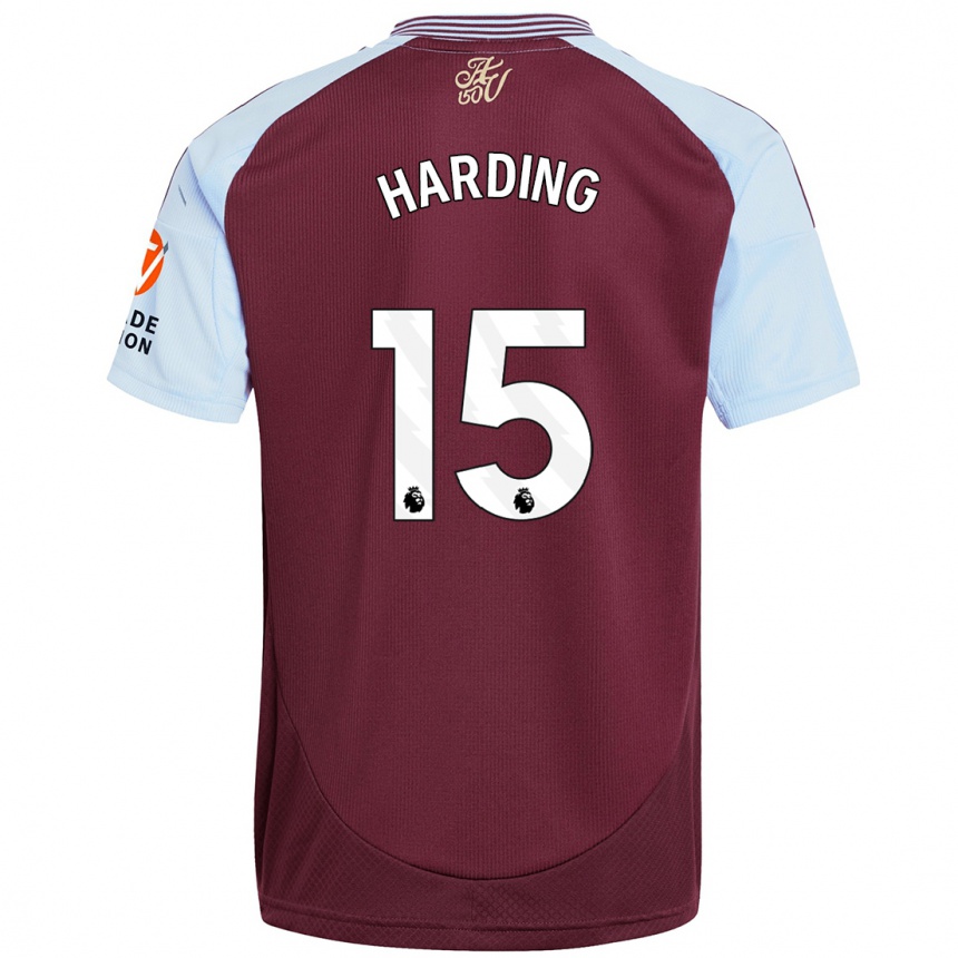 Niño Fútbol Camiseta Natasha Harding #15 Borgoña Azul Cielo 1ª Equipación 2024/25