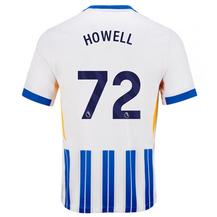 Niño Fútbol Camiseta Harry Howell #72 Blanco Azul Rayas 1ª Equipación 2024/25