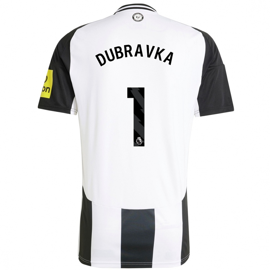 Niño Fútbol Camiseta Martin Dúbravka #1 Blanco Negro 1ª Equipación 2024/25