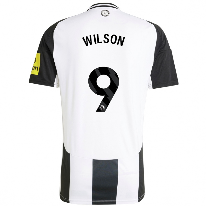 Niño Fútbol Camiseta Callum Wilson #9 Blanco Negro 1ª Equipación 2024/25