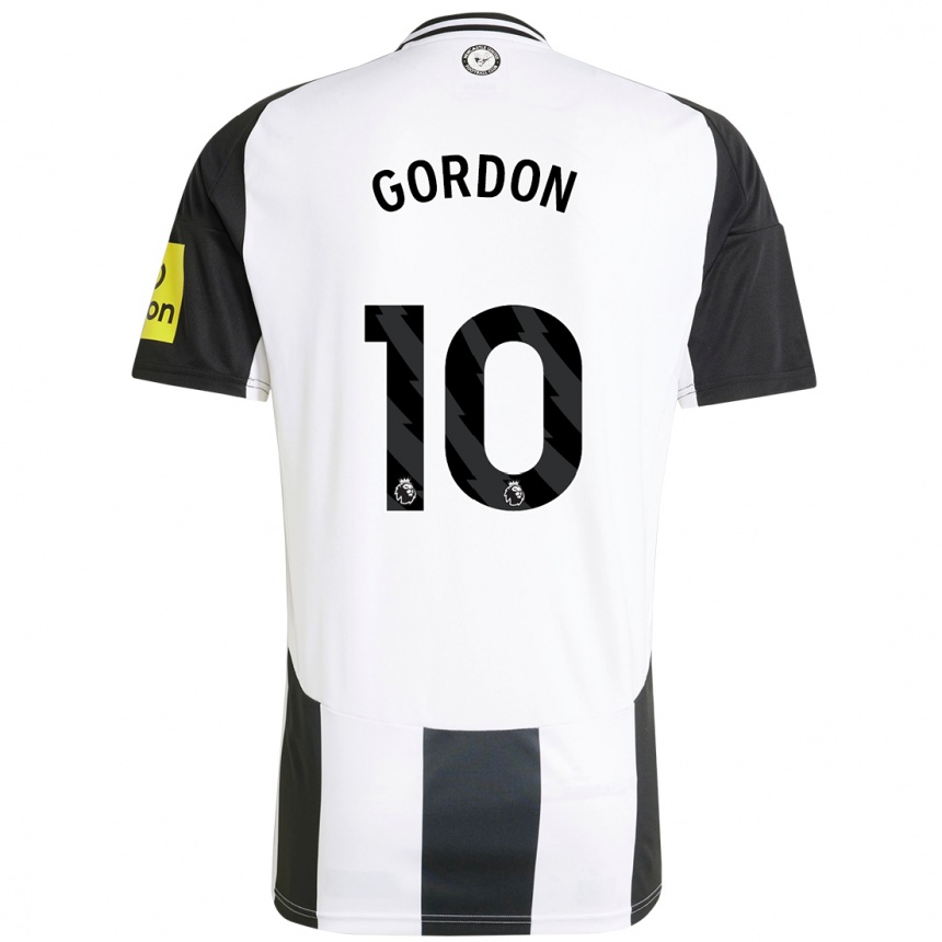 Niño Fútbol Camiseta Anthony Gordon #10 Blanco Negro 1ª Equipación 2024/25