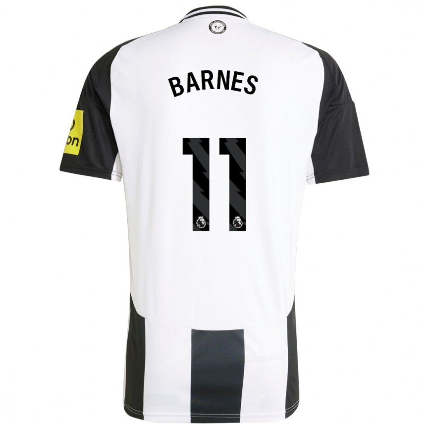 Niño Fútbol Camiseta Harvey Barnes #11 Blanco Negro 1ª Equipación 2024/25