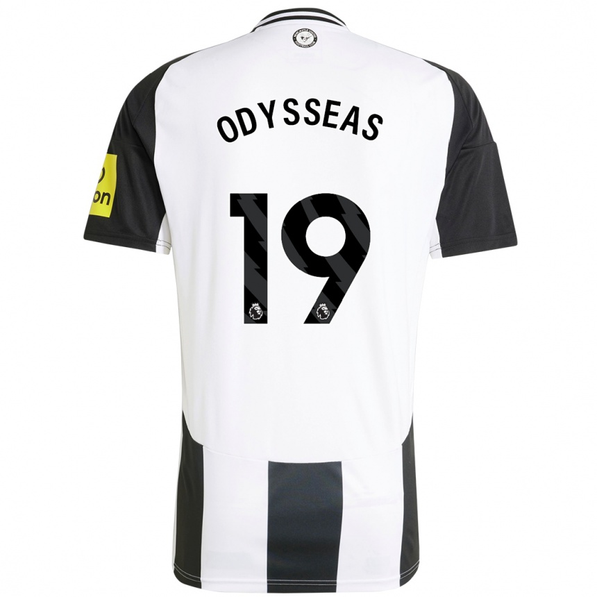 Niño Fútbol Camiseta Odysseas Vlachodimos #19 Blanco Negro 1ª Equipación 2024/25