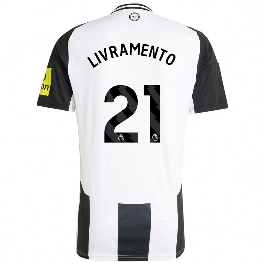 Niño Fútbol Camiseta Tino Livramento #21 Blanco Negro 1ª Equipación 2024/25