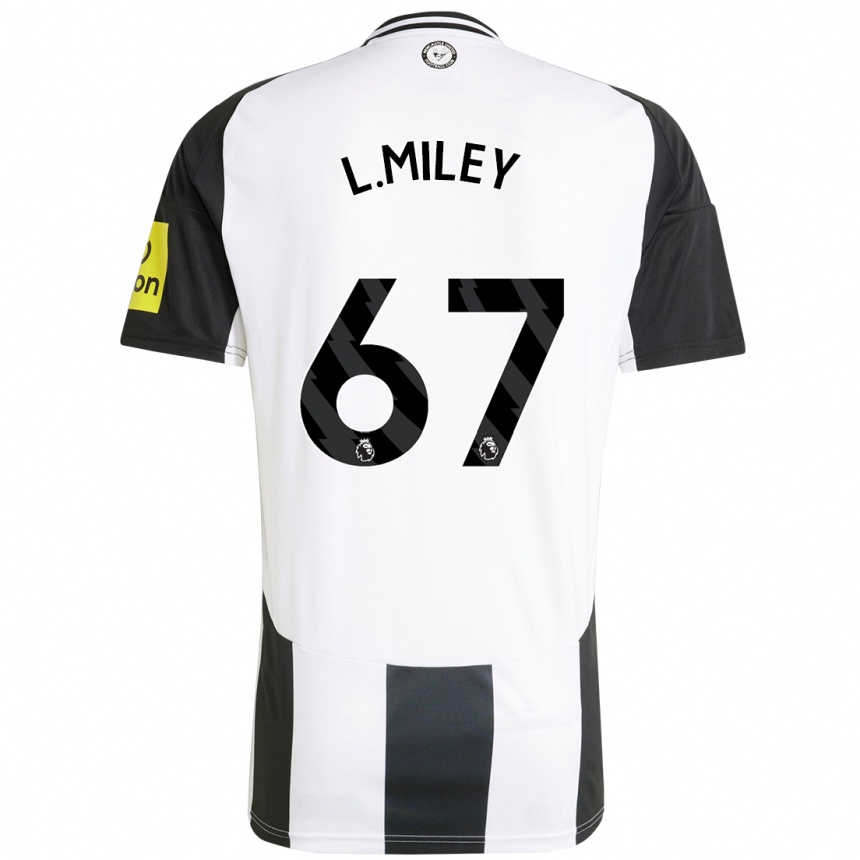 Niño Fútbol Camiseta Lewis Miley #67 Blanco Negro 1ª Equipación 2024/25