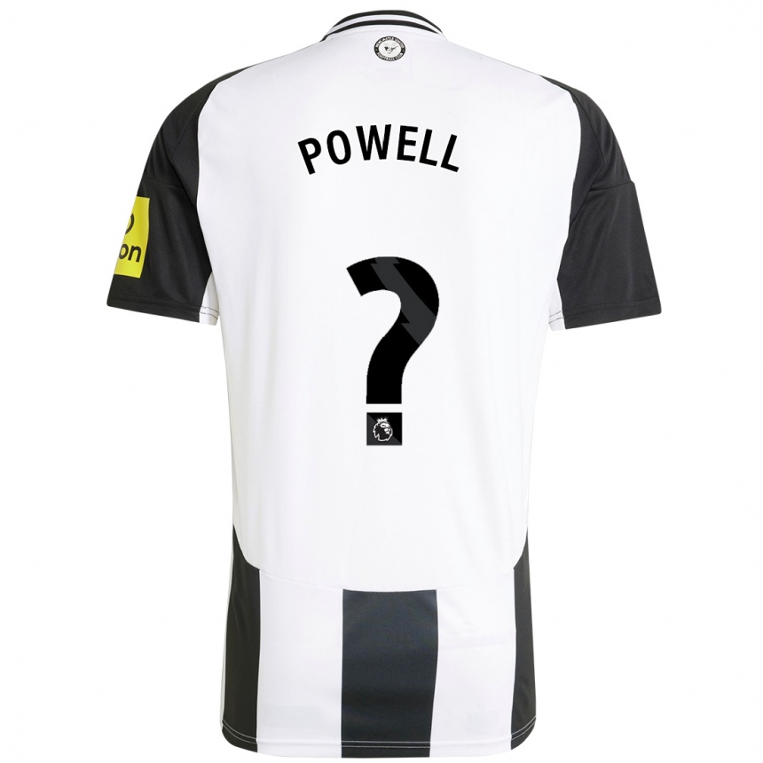 Niño Fútbol Camiseta Harry Powell #0 Blanco Negro 1ª Equipación 2024/25