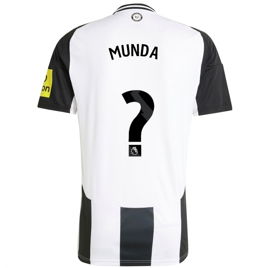 Niño Fútbol Camiseta Anthony Munda #0 Blanco Negro 1ª Equipación 2024/25