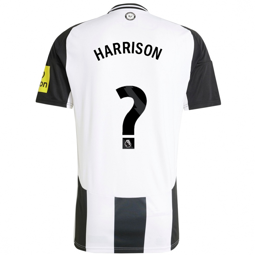 Niño Fútbol Camiseta Alfie Harrison #0 Blanco Negro 1ª Equipación 2024/25