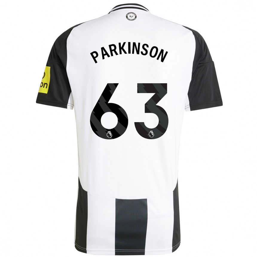 Niño Fútbol Camiseta Ben Parkinson #63 Blanco Negro 1ª Equipación 2024/25