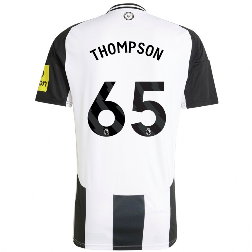 Niño Fútbol Camiseta Ciaran Thompson #65 Blanco Negro 1ª Equipación 2024/25